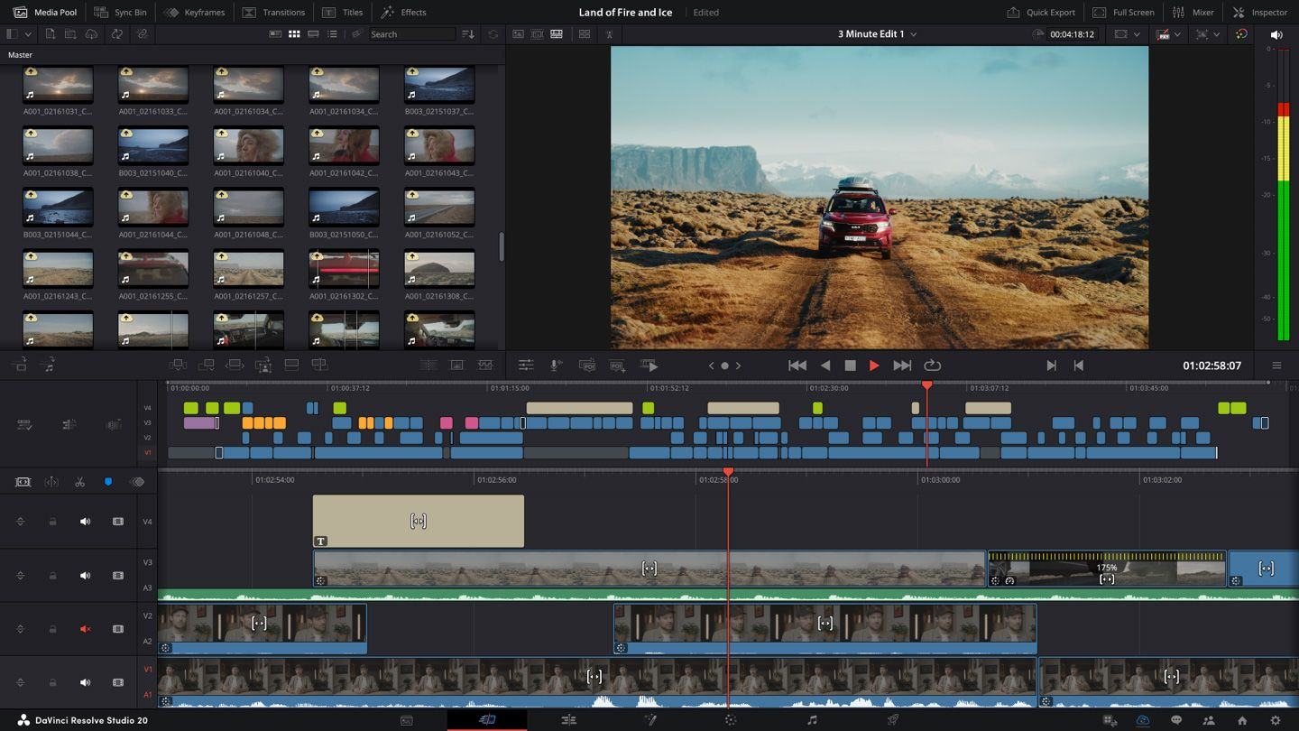 Professional drone video post-production